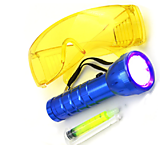 Ультрафиолетовый течеискатель набор УФ фонарик + очки