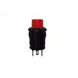 Кнопка R13-548DL с фиксацией ON-OFF 10A красная с подсв.