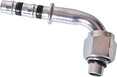 Фитинг сталь/резина G10/d13-90гр (1/2) переходной с гайкой G8/d10